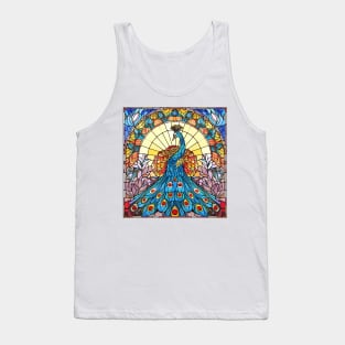 Stained Glass Peacock #3 Tank Top